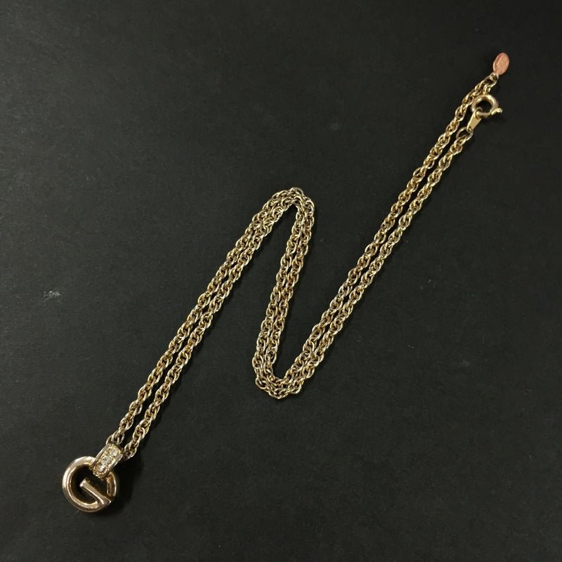 Givenchy G Logo Rhinestone Gold Tone