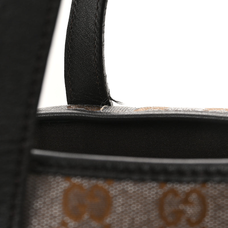 Gucci Metallic Xl Shopper Tote Brown