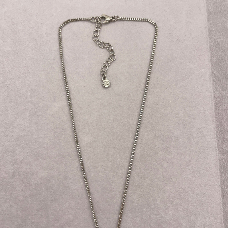 Chanel Coco Mark Rhinestone Silver