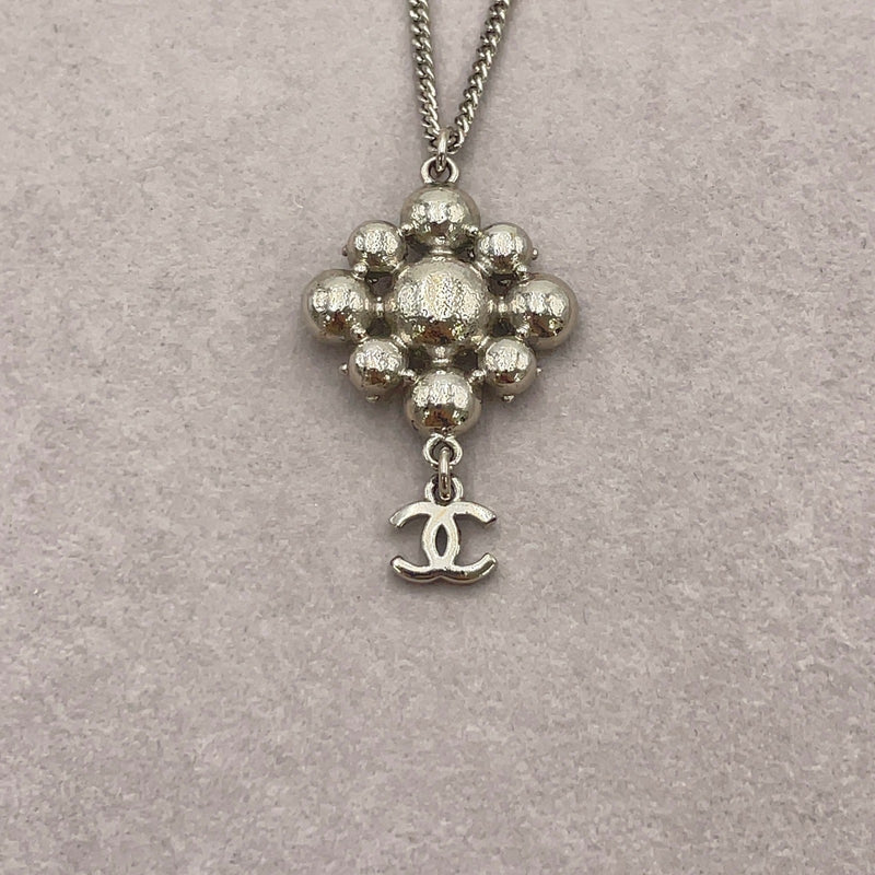 Chanel Coco Mark Rhinestone Silver