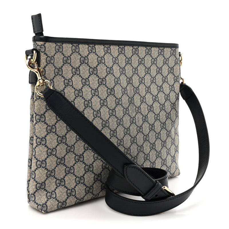 Gucci Gg Supreme Web Flat Messenger Bag