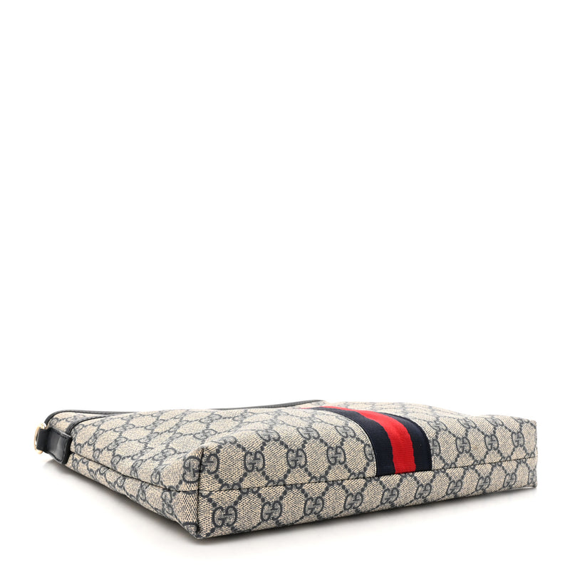 Gucci Gg Supreme Web Flat Messenger Bag