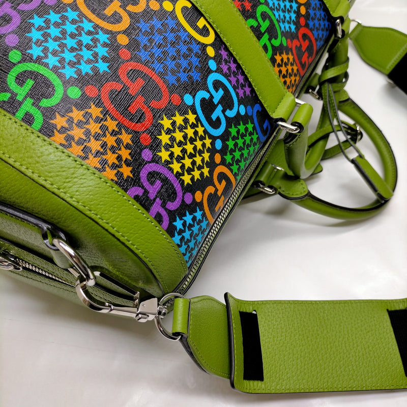 Gucci Hand Bag Green Pvc