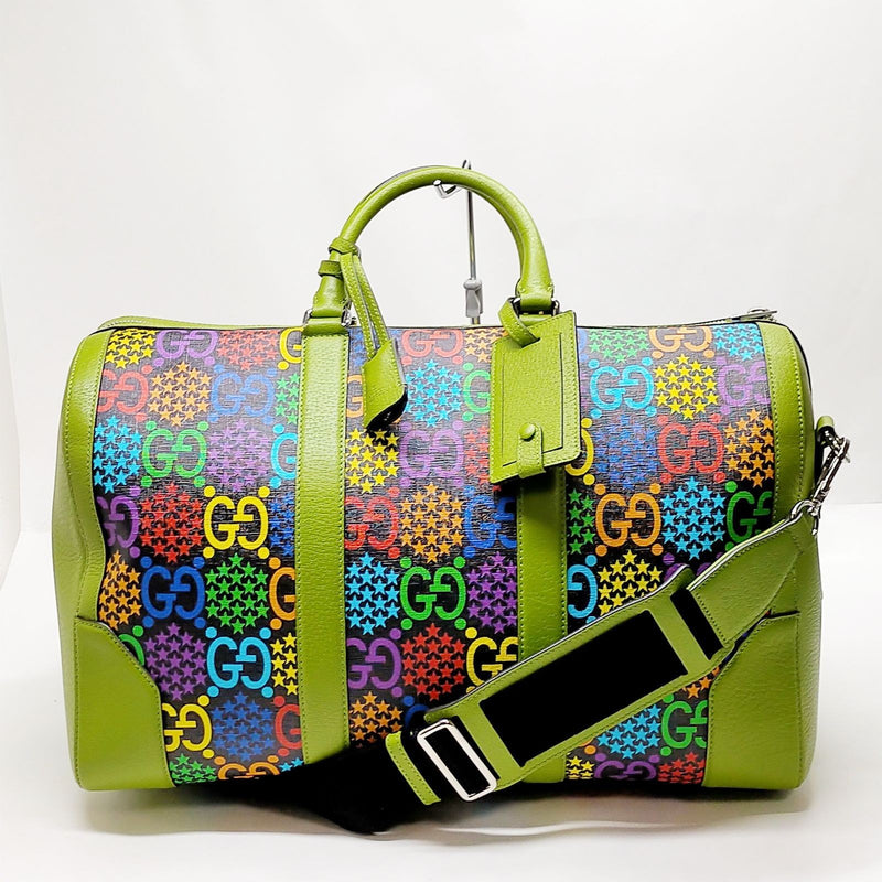 Gucci Hand Bag Green Pvc
