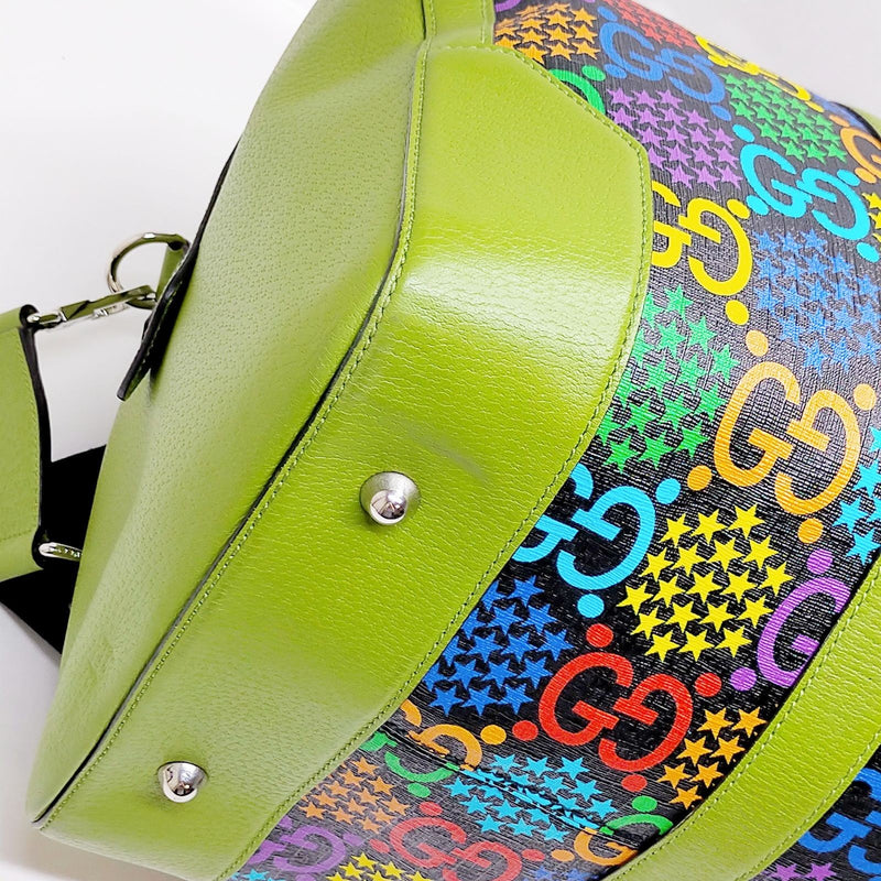 Gucci Hand Bag Green Pvc