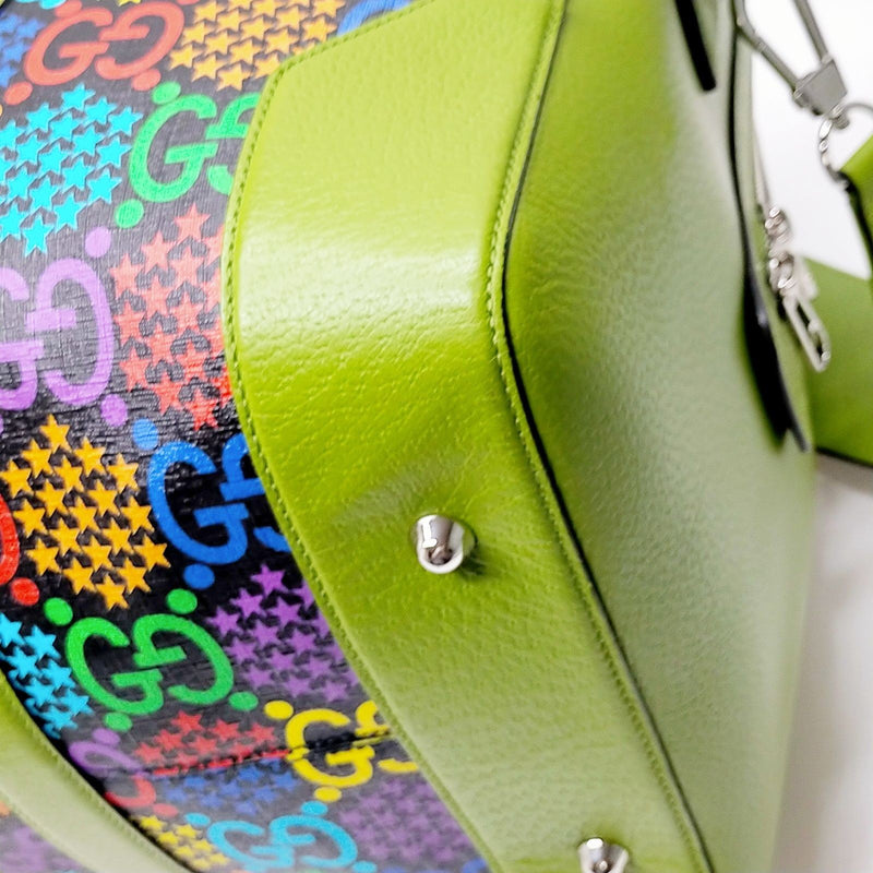 Gucci Hand Bag Green Pvc