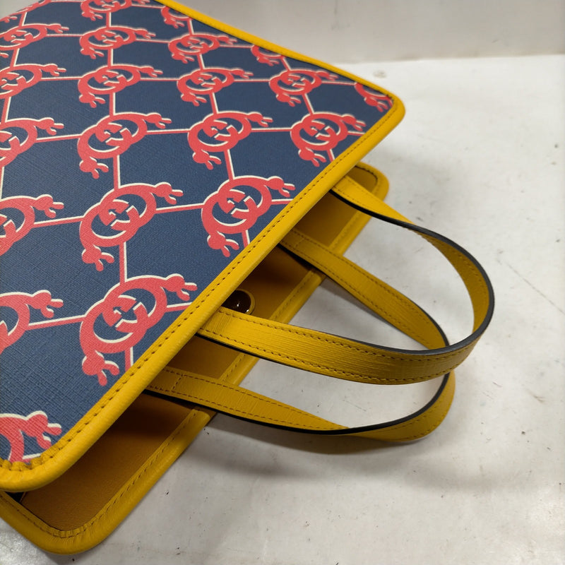 Gucci Hand Bag Navy Blue Pvc