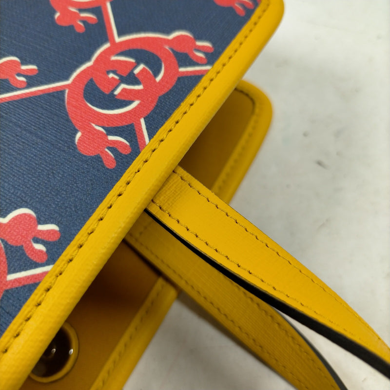 Gucci Hand Bag Navy Blue Pvc