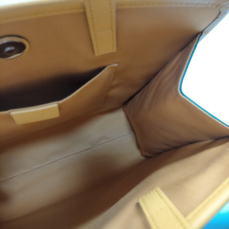 Gucci Hand Bag Navy Blue Pvc