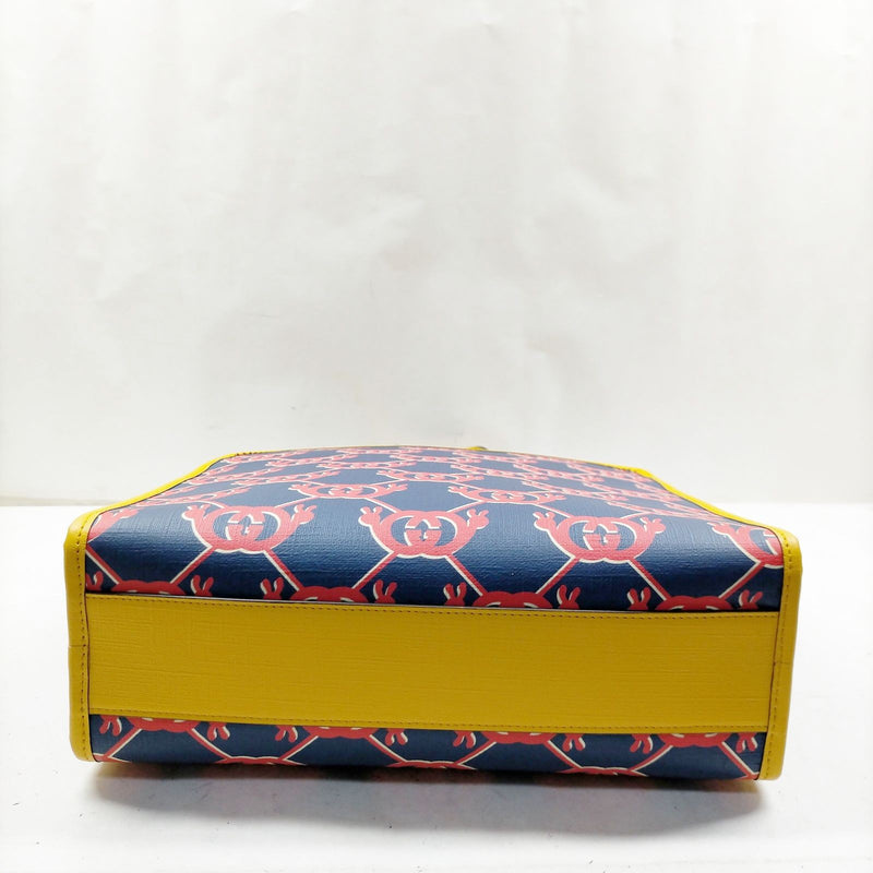 Gucci Hand Bag Navy Blue Pvc