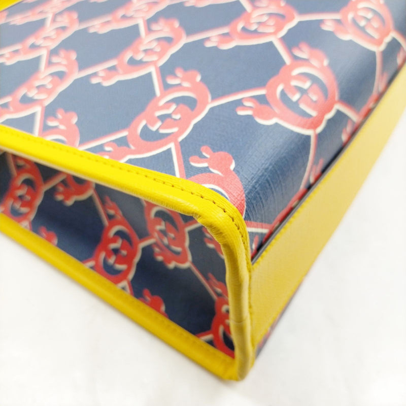 Gucci Hand Bag Navy Blue Pvc