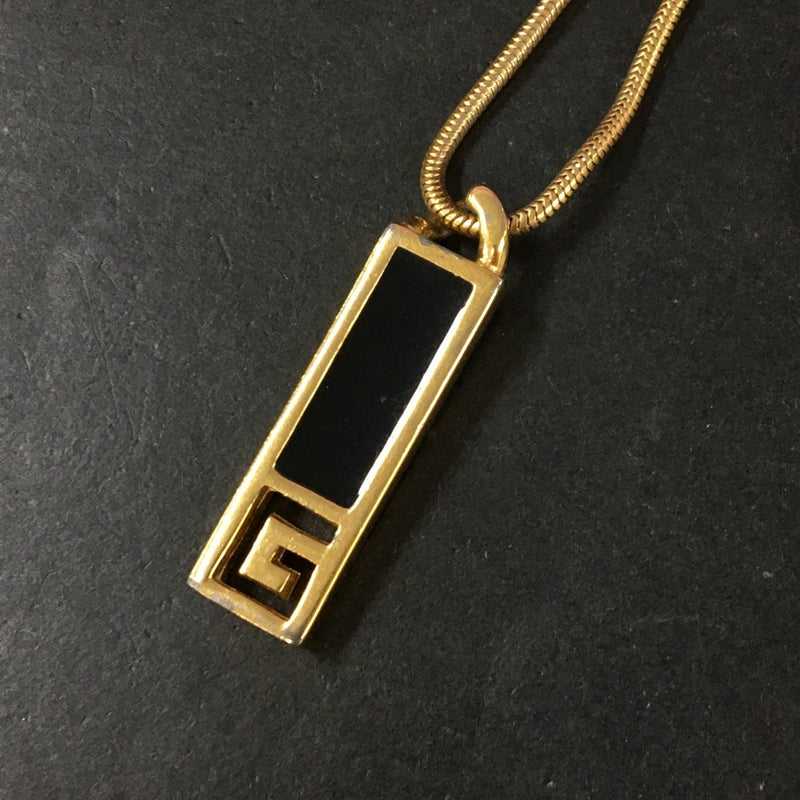 Givenchy G Logo Plate Gold Tone Pendant