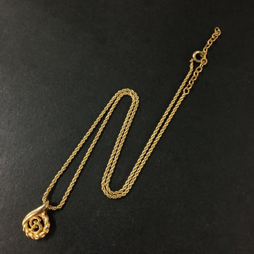 Christian Dior Cd Logo Gold Tone Pendant