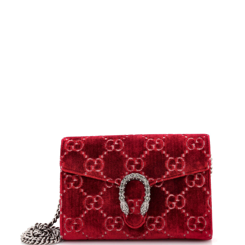 Gucci Dionysus Chain Wallet Gg Velvet