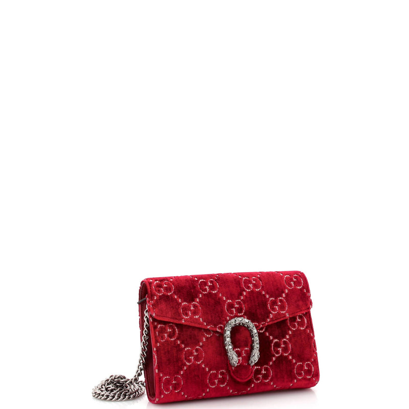 Gucci Dionysus Chain Wallet Gg Velvet