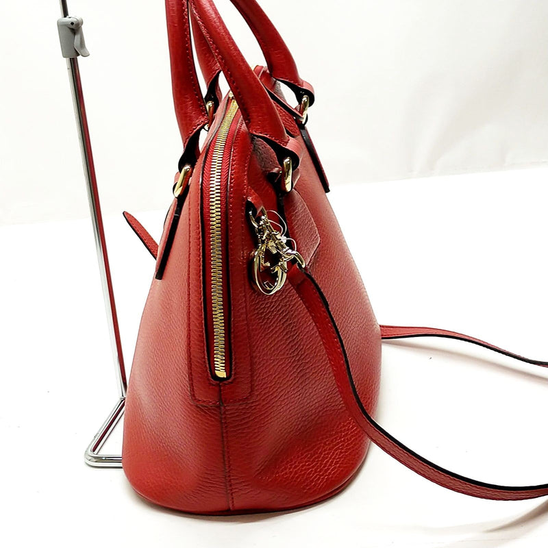 Gucci Hand Bag Red Leather