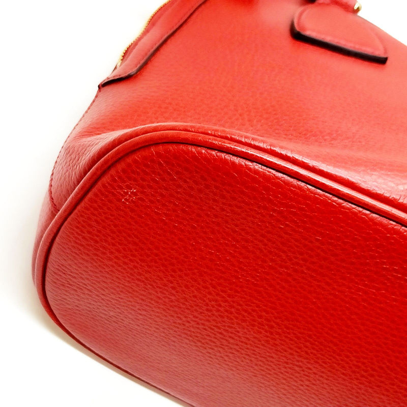 Gucci Hand Bag Red Leather