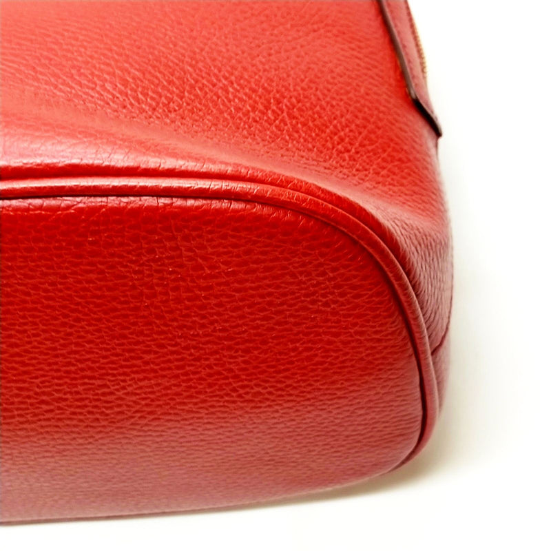 Gucci Hand Bag Red Leather