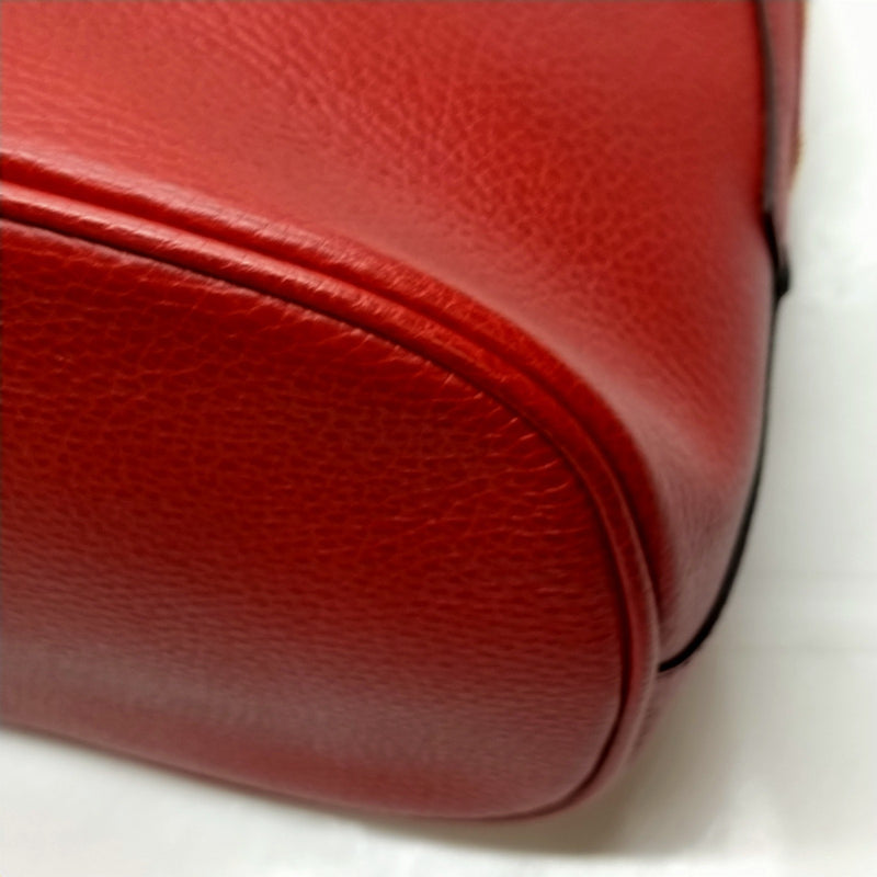 Gucci Hand Bag Red Leather