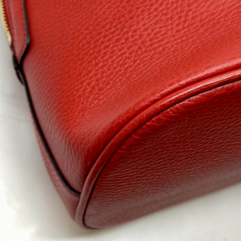 Gucci Hand Bag Red Leather