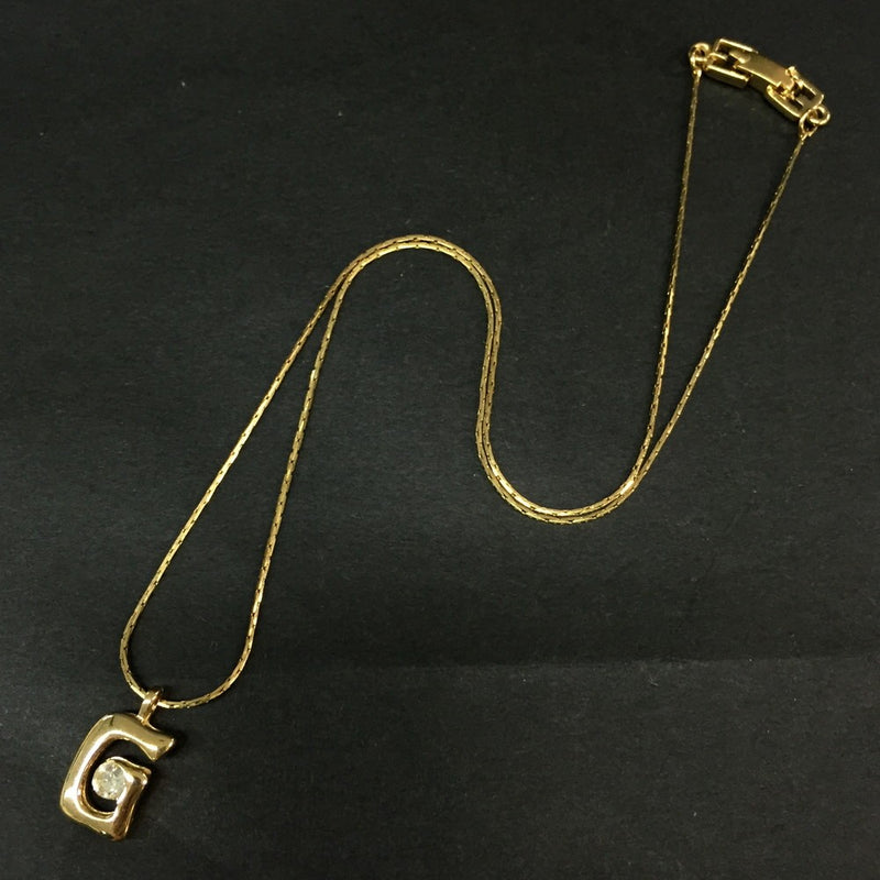 Givenchy G Logo Rhinestone Gold Tone