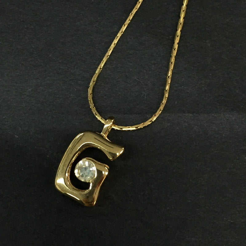 Givenchy G Logo Rhinestone Gold Tone