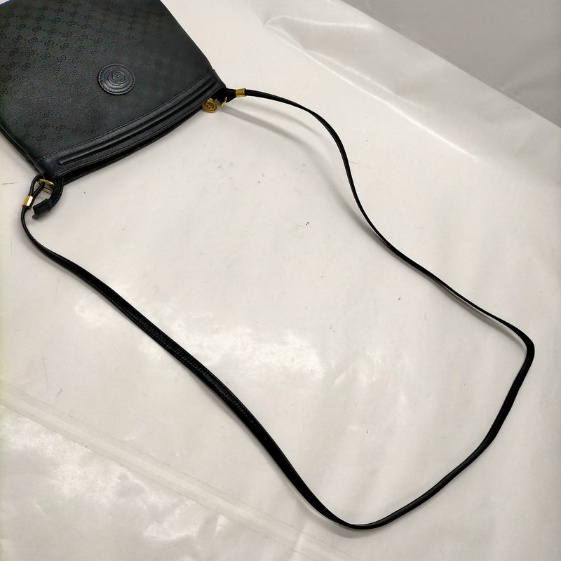 Vintage Gucci Shoulder Bag Black Pvc