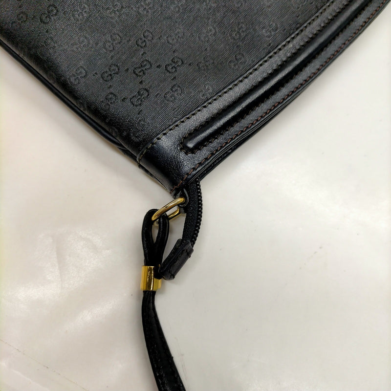 Vintage Gucci Shoulder Bag Black Pvc