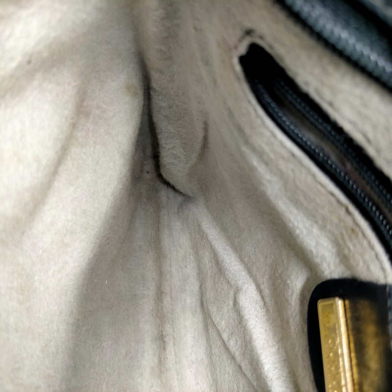 Vintage Gucci Shoulder Bag Black Pvc