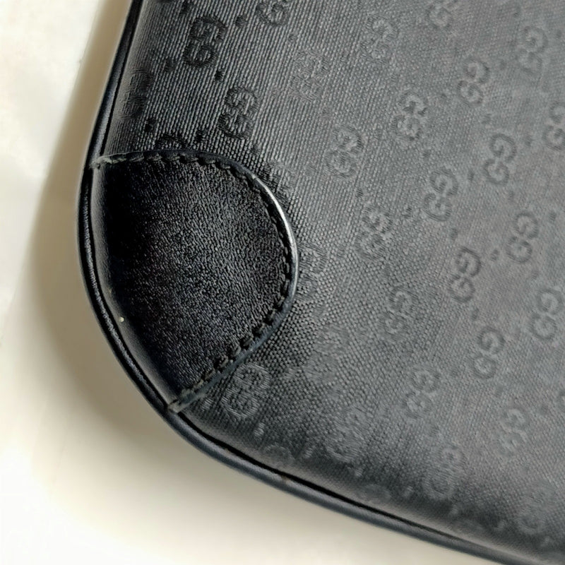 Vintage Gucci Shoulder Bag Black Pvc