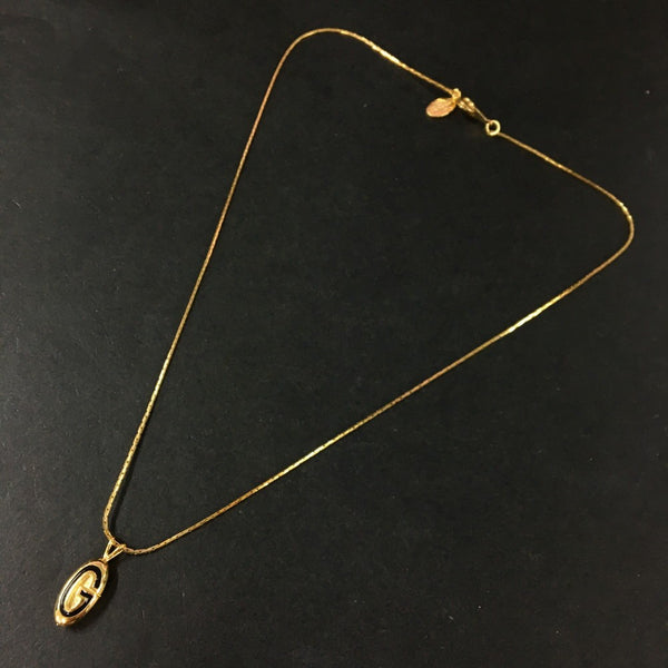Givenchy G Logo Gold Tone Pendant