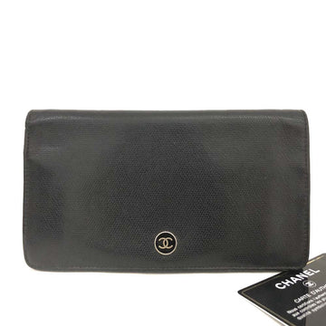 Chanel Coco Button Leather Long Bifold