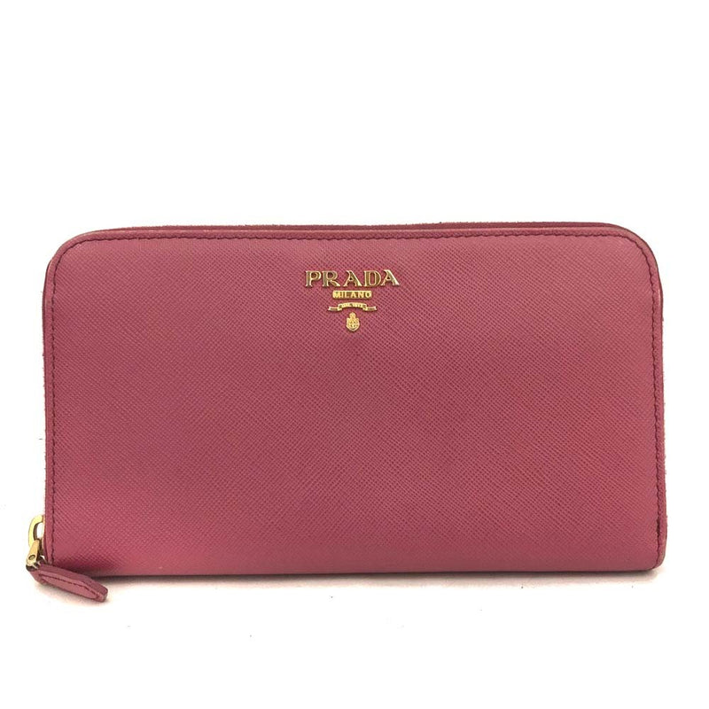 Prada Saffiano Leather Zip Around Long
