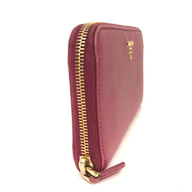 Prada Saffiano Leather Zip Around Long