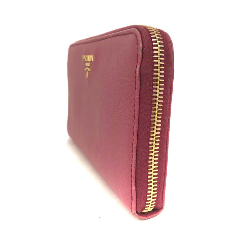 Prada Saffiano Leather Zip Around Long