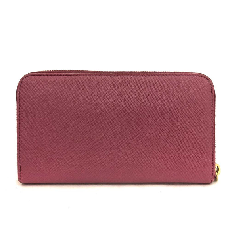 Prada Saffiano Leather Zip Around Long