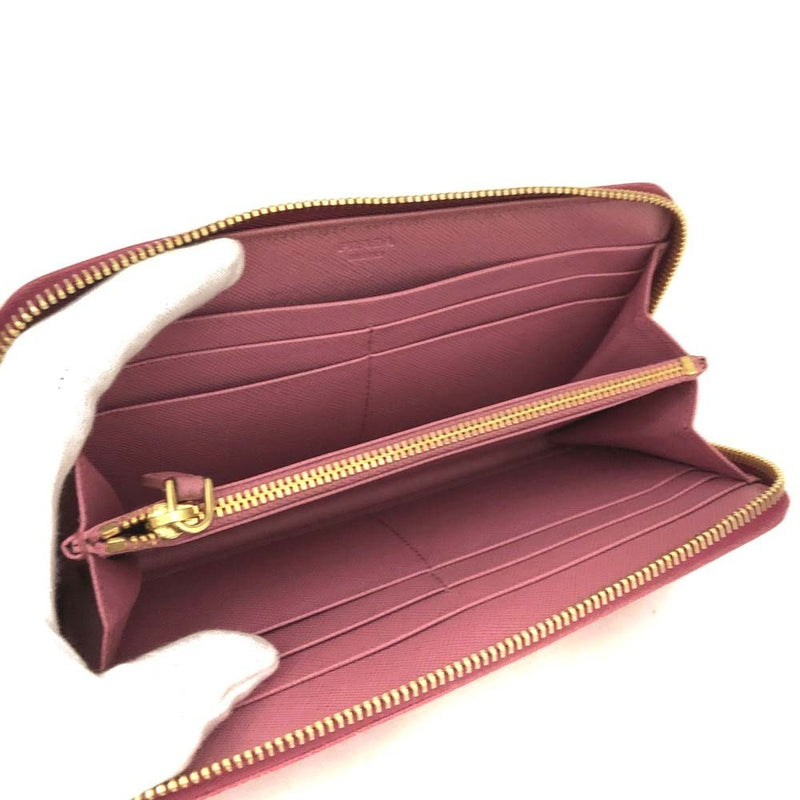 Prada Saffiano Leather Zip Around Long