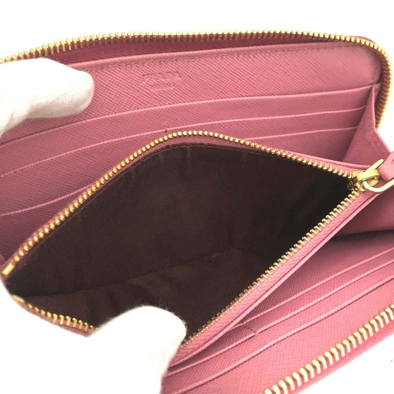 Prada Saffiano Leather Zip Around Long