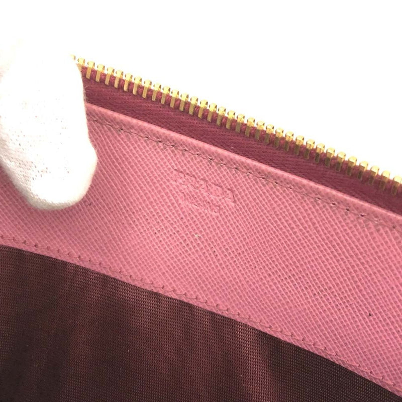 Prada Saffiano Leather Zip Around Long