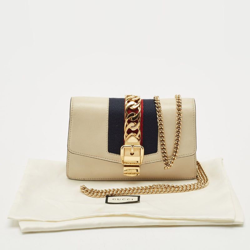Gucci Off White Leather Super Mini