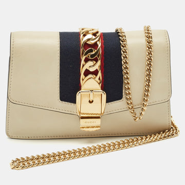 Gucci Off White Leather Super Mini