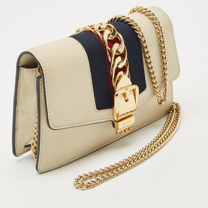 Gucci Off White Leather Super Mini
