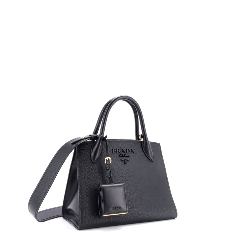 Prada Monochrome Tote Saffiano With City