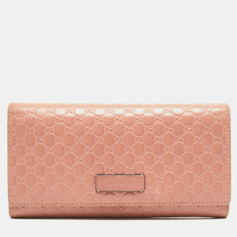 Gucci Pink Microgucissima Leather Flap