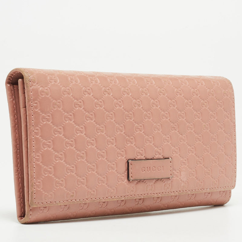 Gucci Pink Microgucissima Leather Flap