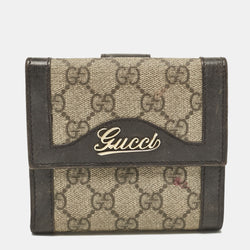 Gucci Brown/Beige Gg Supreme Canvas And