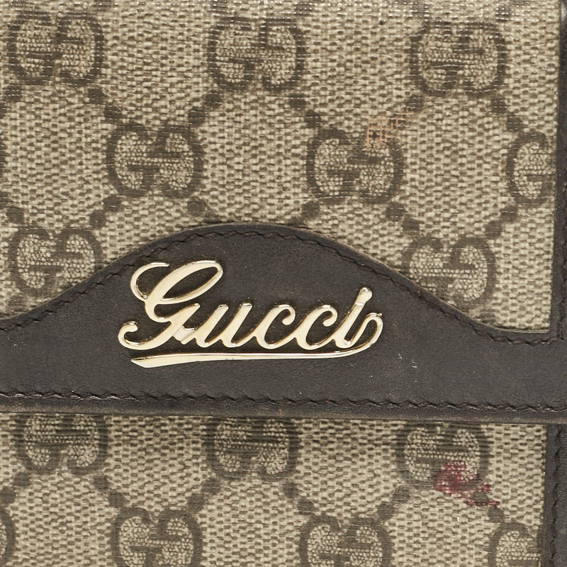 Gucci Brown/Beige Gg Supreme Canvas And