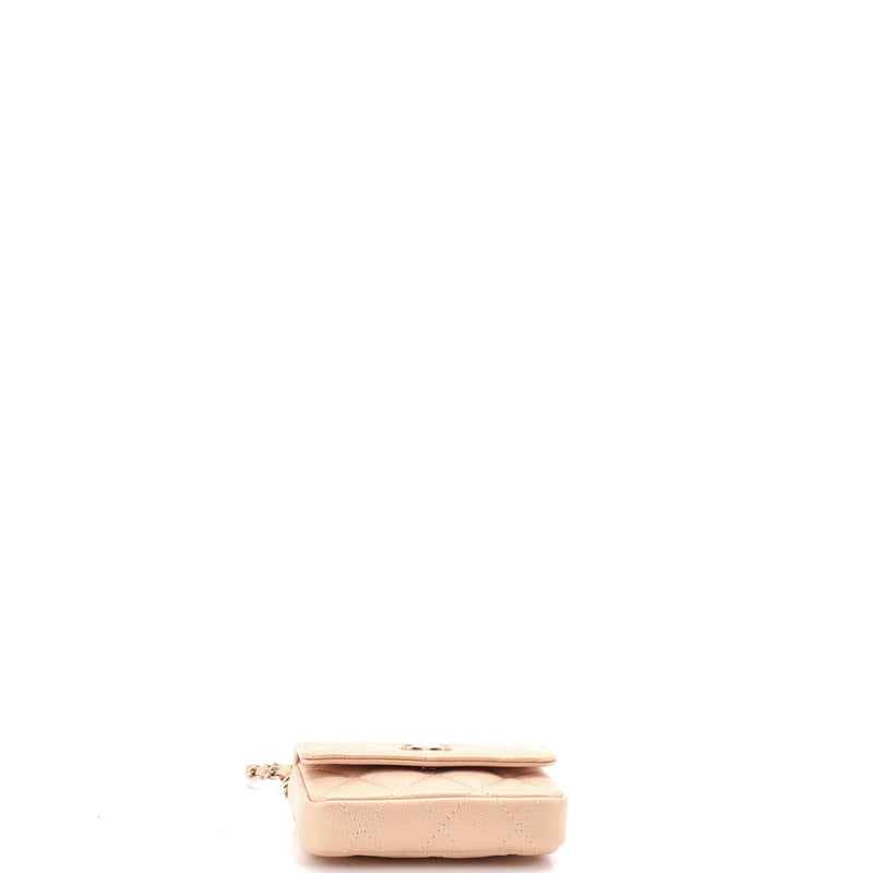 Chanel Cc Pearl Coin Card Holder With