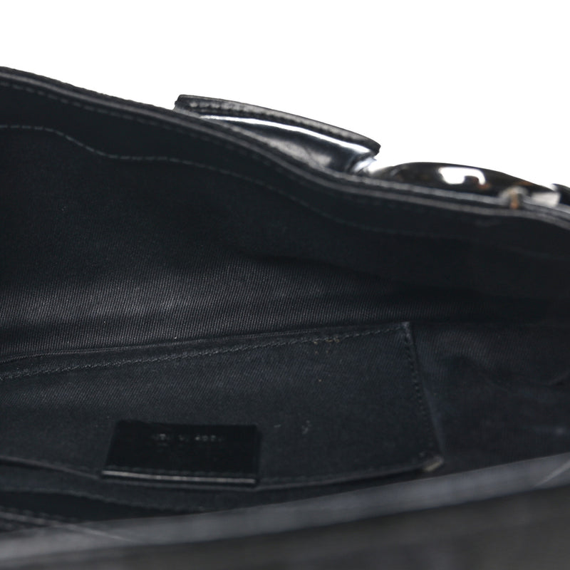 Gucci Studded Horsebit Clutch Black
