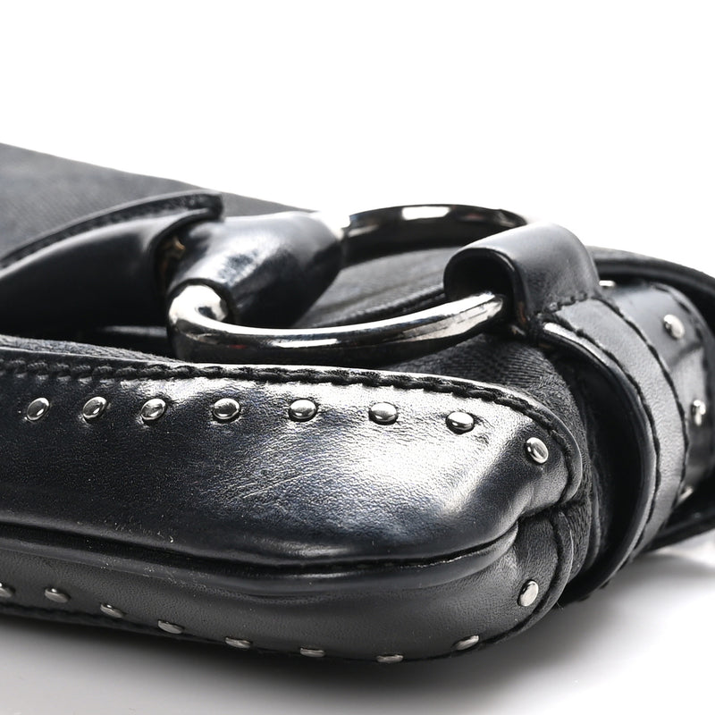Gucci Studded Horsebit Clutch Black